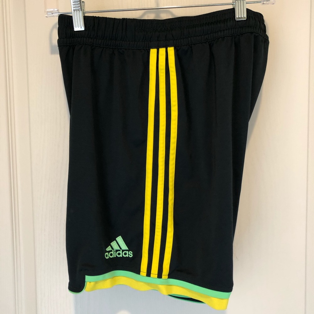Men’s Adidas Soccer Shorts - Gray/green/medium